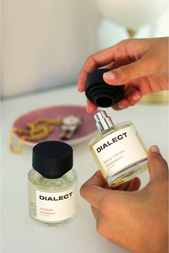 Dialect Fragrance bottles